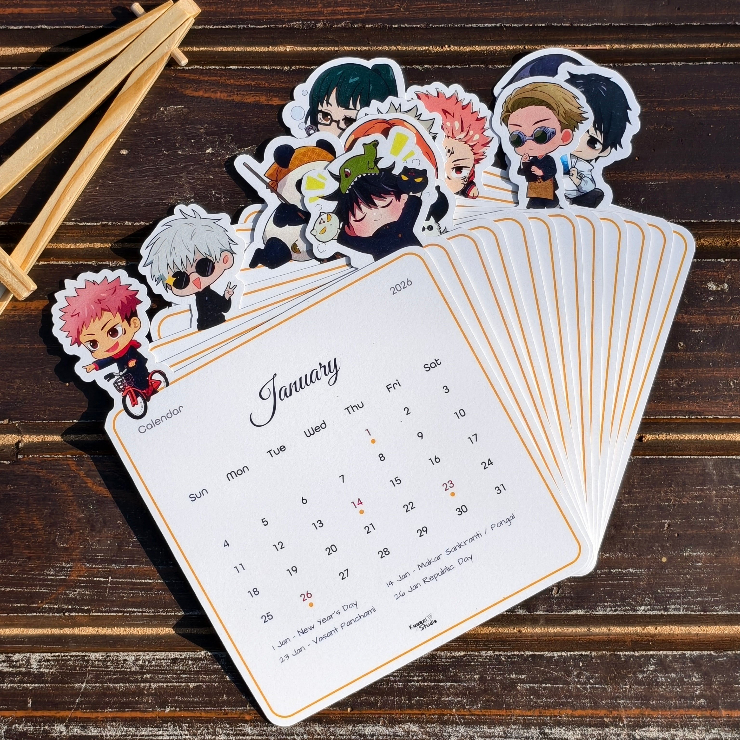 Jujutsu Kaisen Die-Cut Calendar